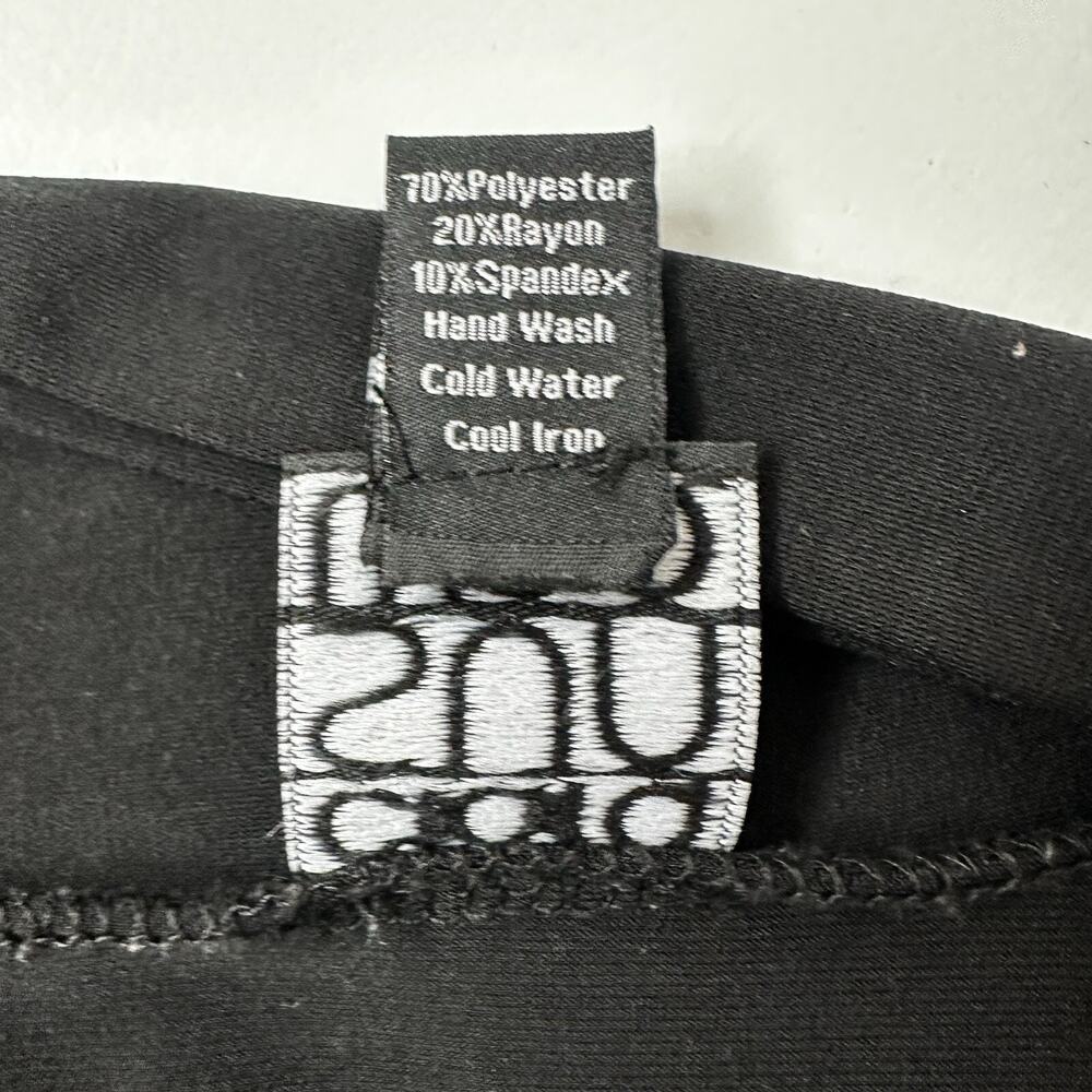 Clara Sun Woo Cardigan Sweater Womens Large Black Open Slinky Office Business - Picture 6 of 9